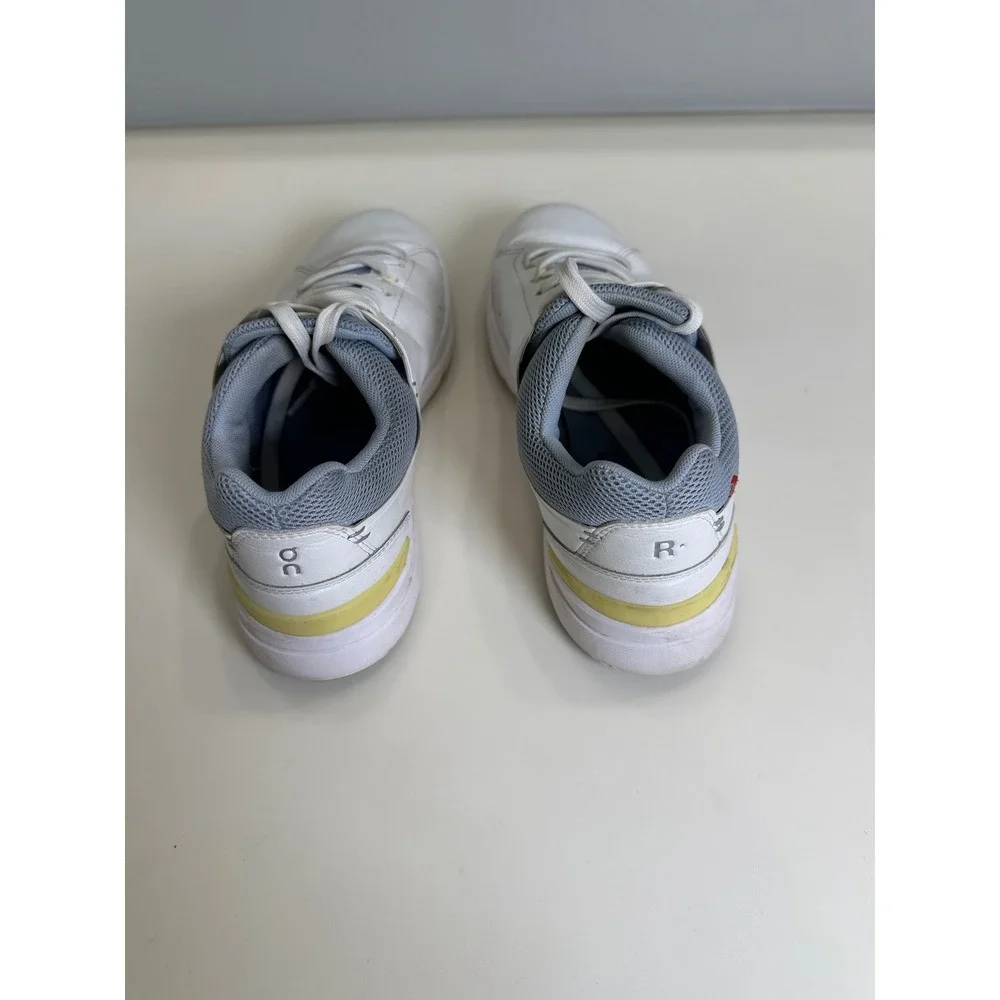 On Running THE ROGER Advantage Womens White Grey Yellow Sneakers 48.99148 Size 8